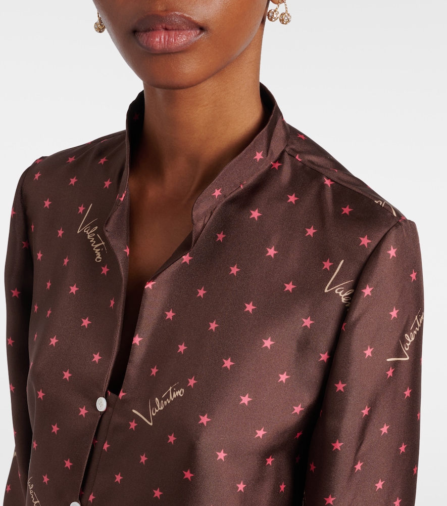 Garavani Printed Silk Twill Pajama Shirt