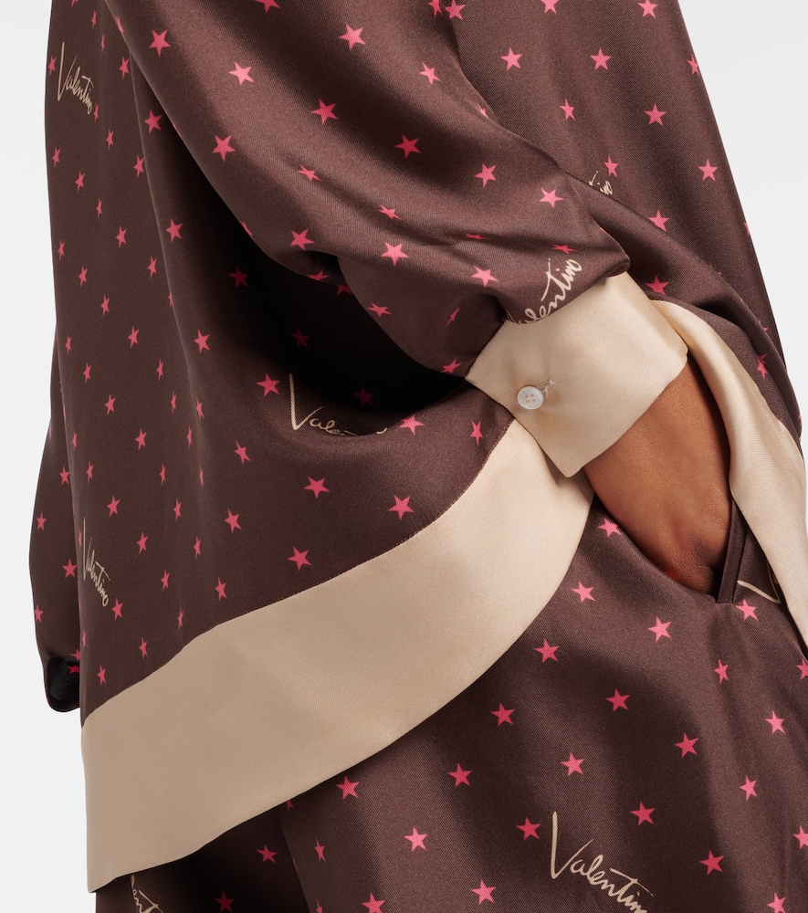 Garavani Printed Silk Twill Pajama Shirt