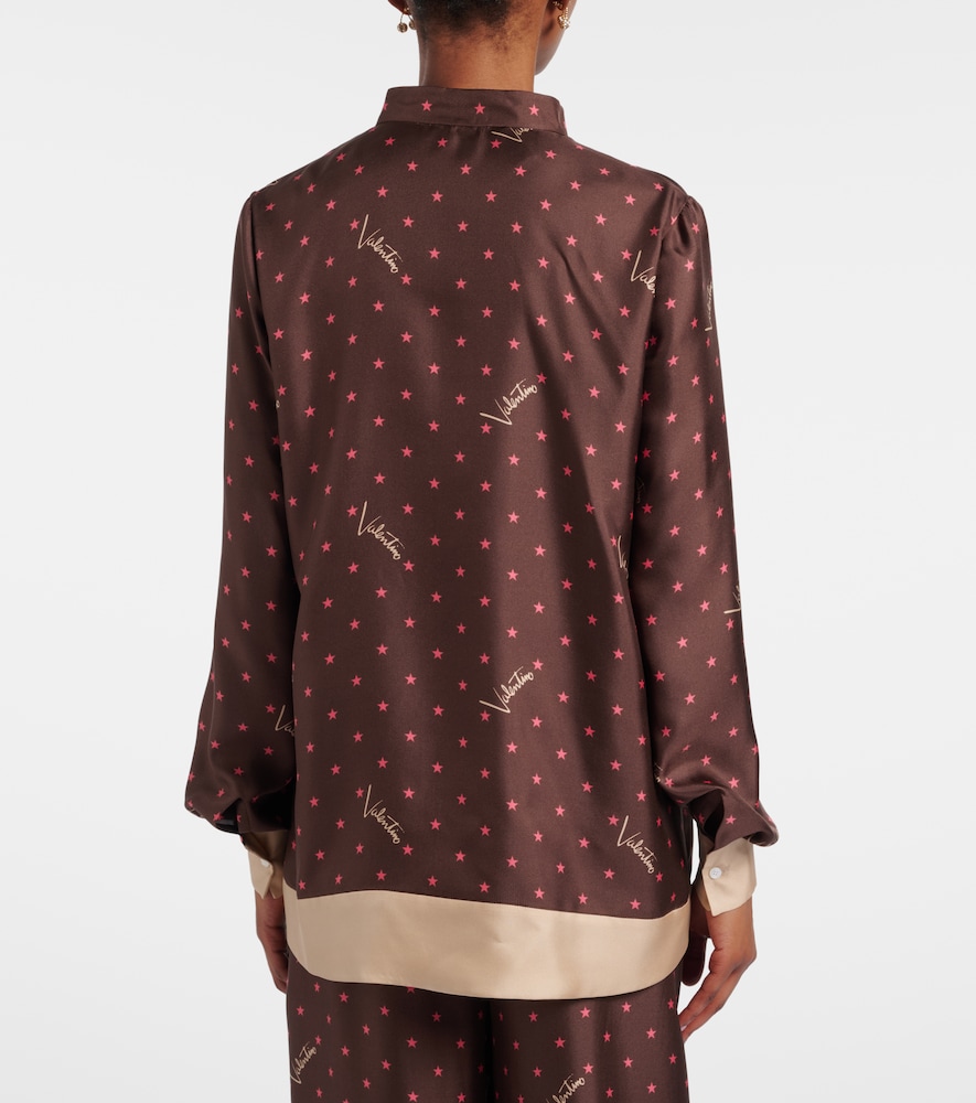  Valentino Valentino Printed Silk Twill Pajama Shirt 