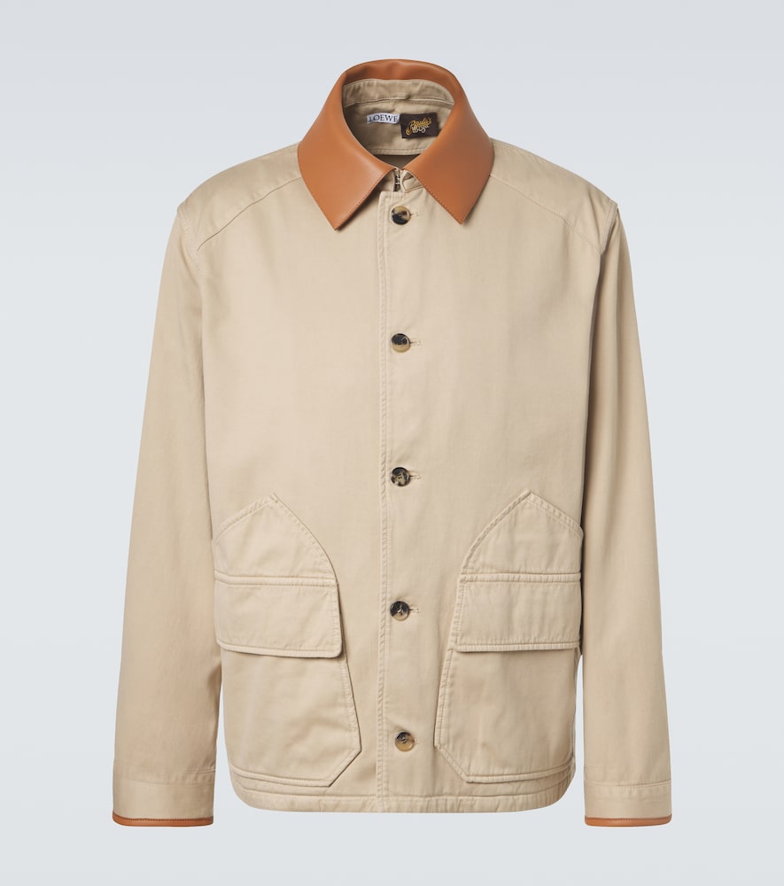 Loewe Paula's Ibiza leather-trimmed cotton jacket