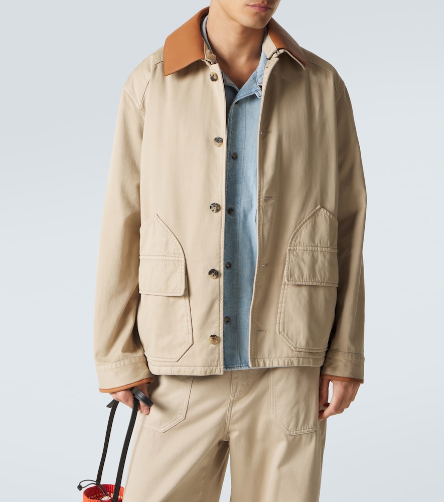 Paula'S Ibiza Leather-Trimmed Cotton Jacket