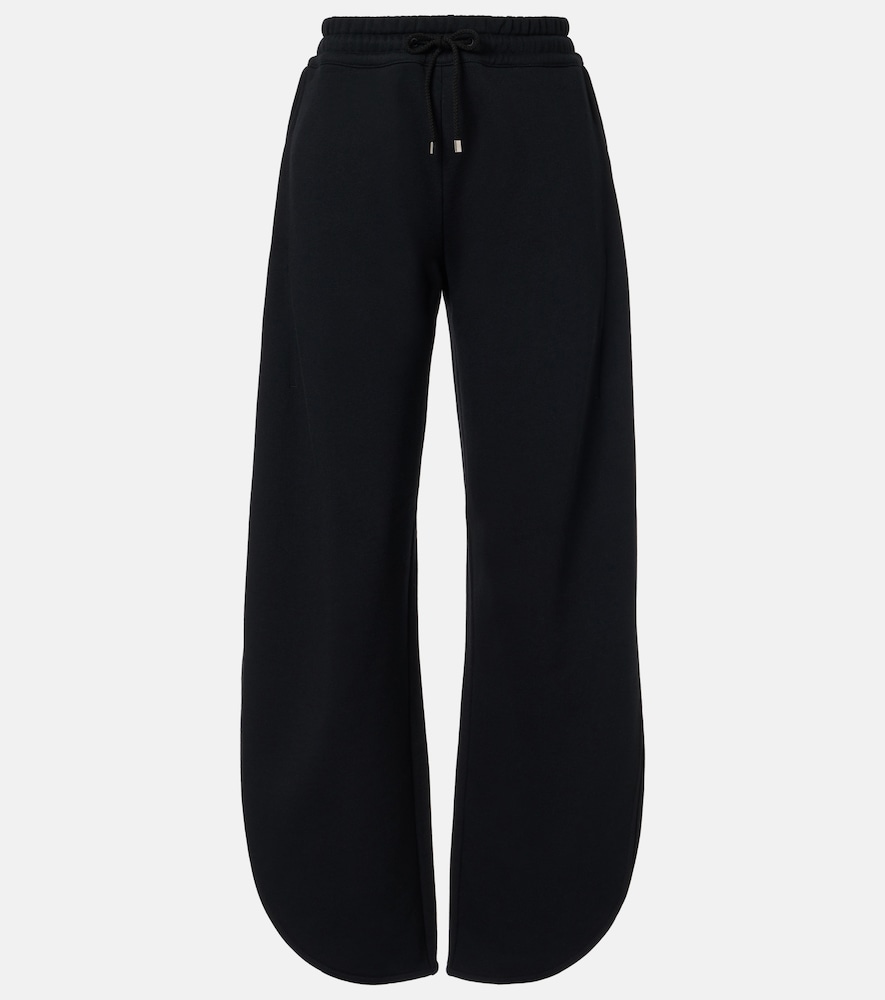 Alaia Women's Black Cotton Fleece Sweatpants UK Size 14 - Mytheresa