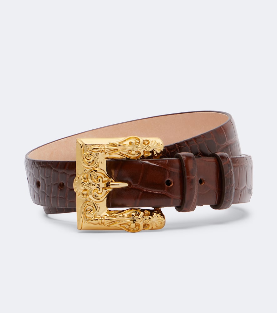 Cintura in pelle stampata