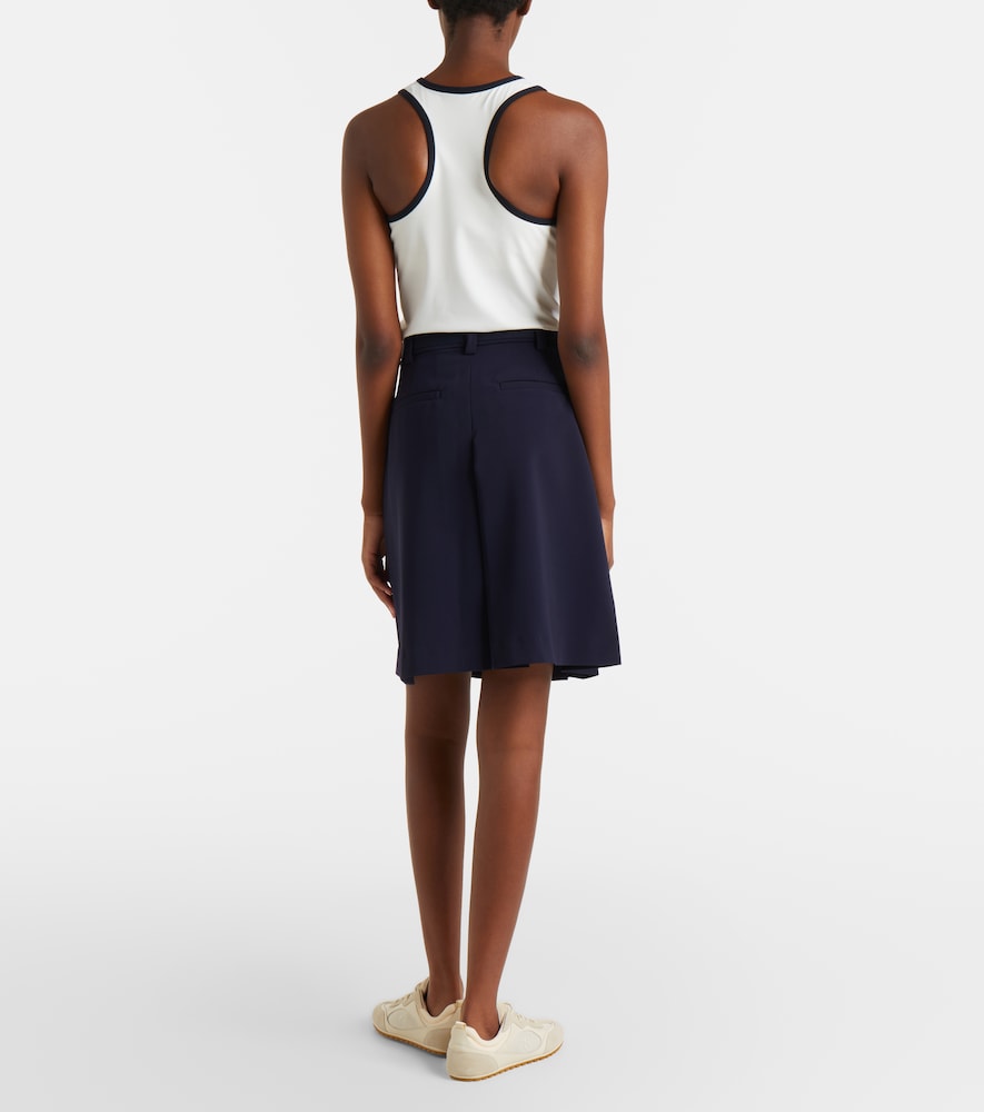 Belted Pleated Miniskirt