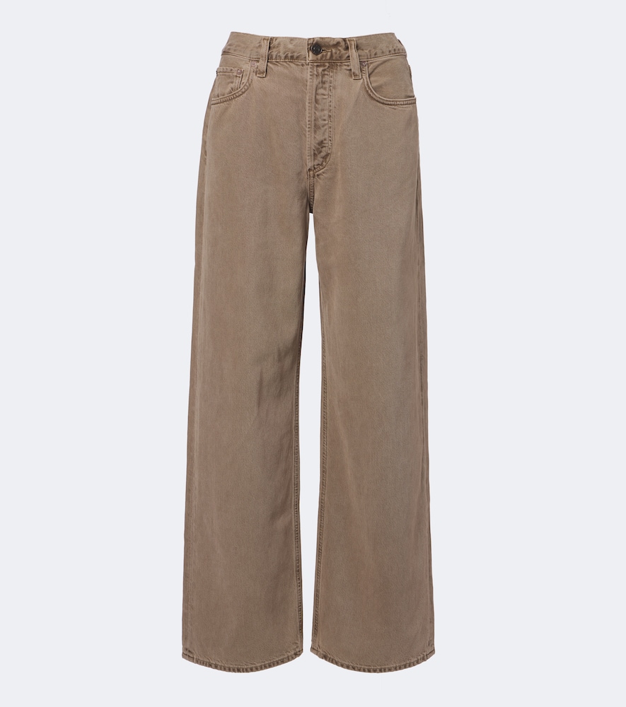 Agolde Low Slung Baggy Wide-leg Jeans In Gray