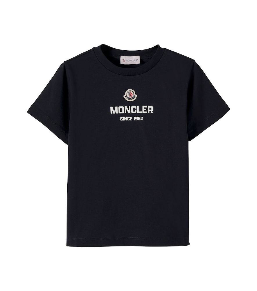 Moncler Enfant Blue Logo Cotton Jersey T-Shirt Y Size 4 - Mytheresa
