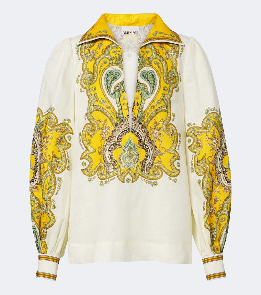 Alémais Porter Leinenbluse mit Muster