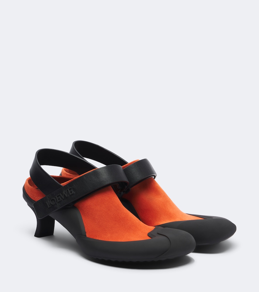 Slingback-Pumps Dive aus Veloursleder