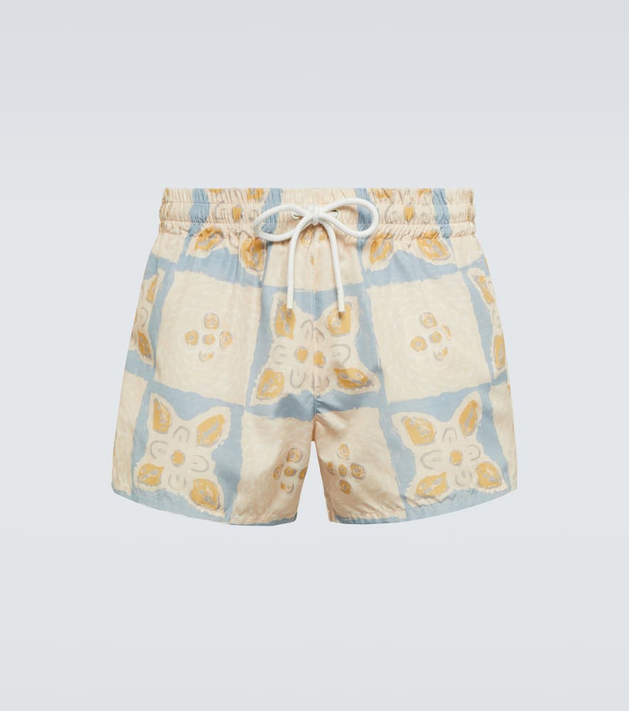 Commas Sundial printed swim trunks
