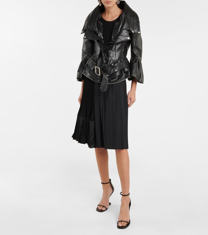 Junya Watanabe Faux leather peplum jacket | Smart Closet