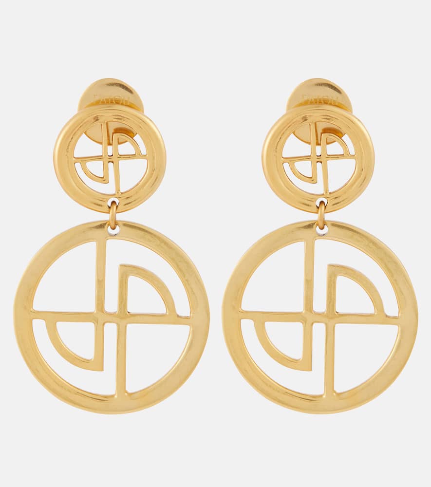 Logo drop earrings