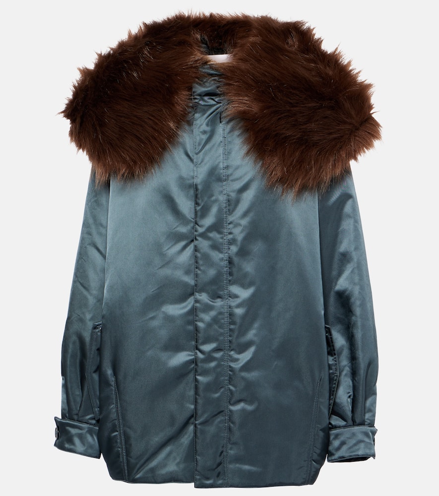 Alaïa Oversized faux fur-trimmed parka