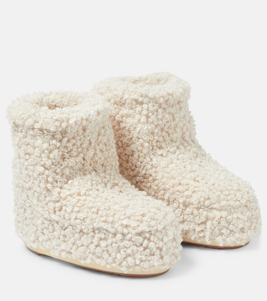 Moon Boot Icon Low Faux Shearling Snow Boots In White