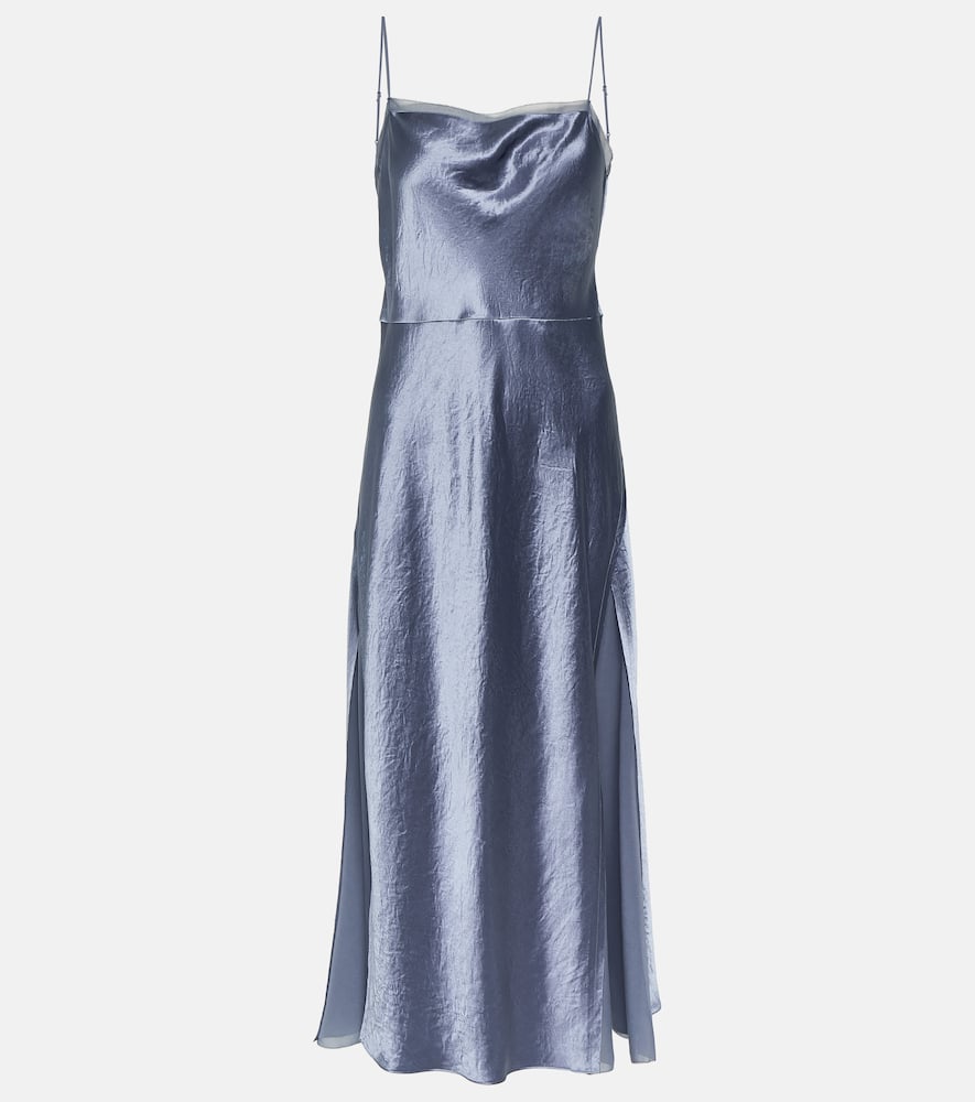 Vince Satin and organza slip dress