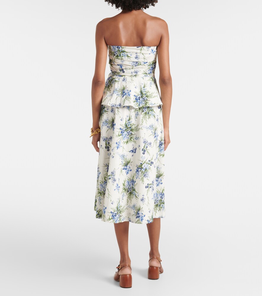 Strapless Belted Cotton Top