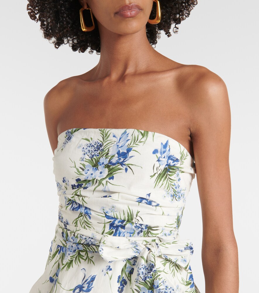Strapless Belted Cotton Top