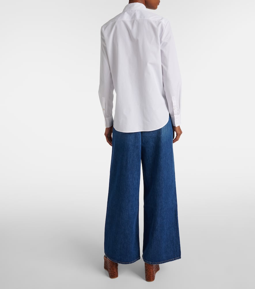 Chloé Organic Cotton Poplin Button-up Shirt In White