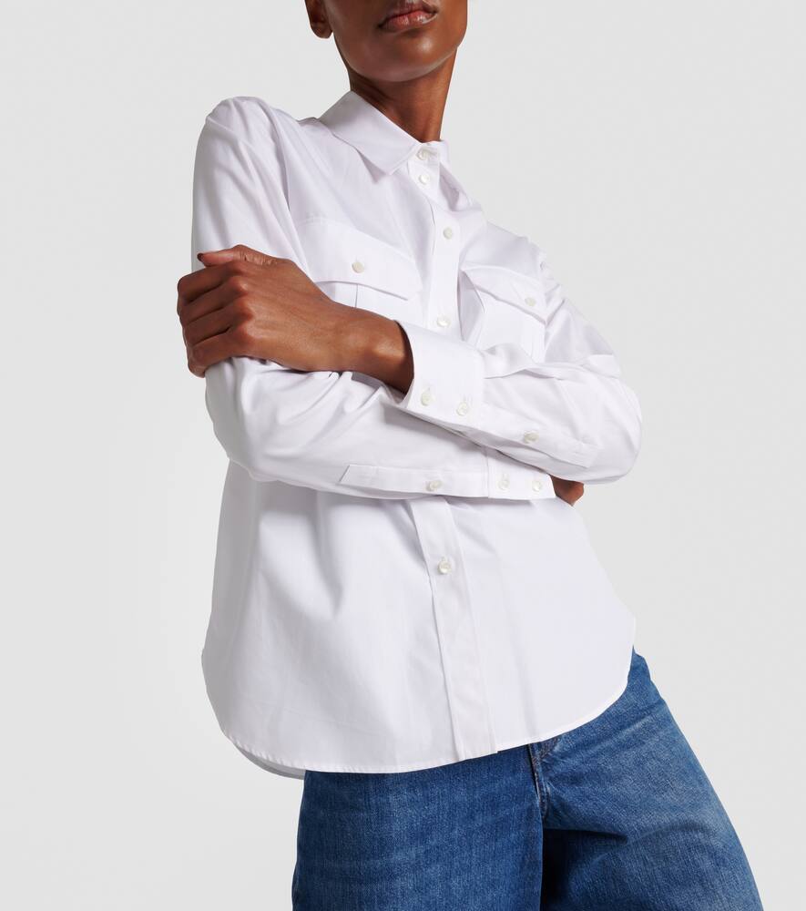 Chloé Organic Cotton Poplin Button-up Shirt In White