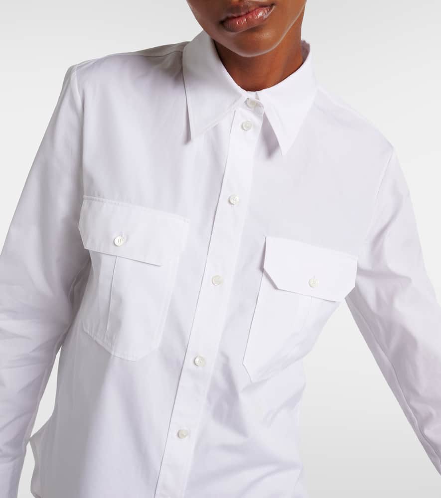 Chloé Organic Cotton Poplin Button-up Shirt In White