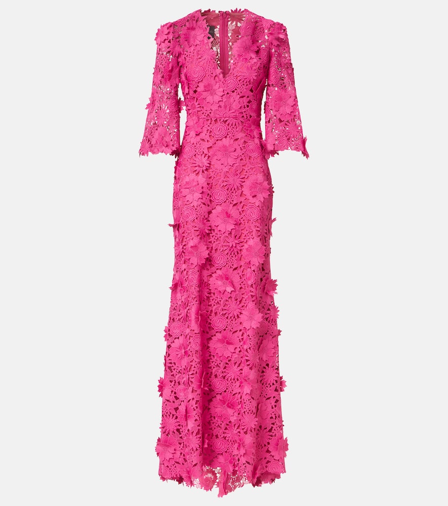 Monique Lhuillier Bell-sleeved gown