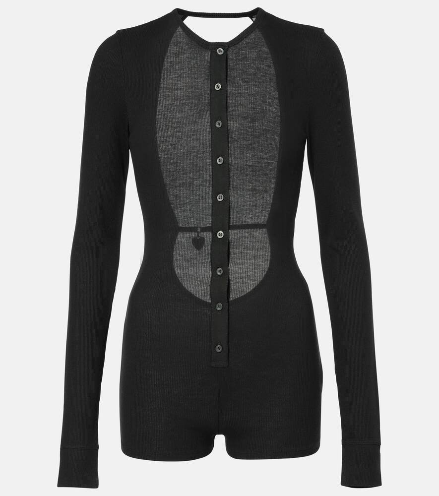 Acne Studios Evale ribbed-knit playsuit