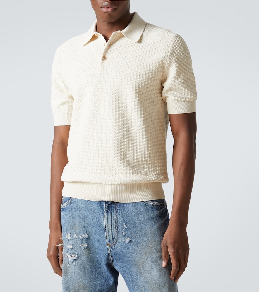DOLCE & GABBANA DG KNITTED COTTON POLO SHIRT