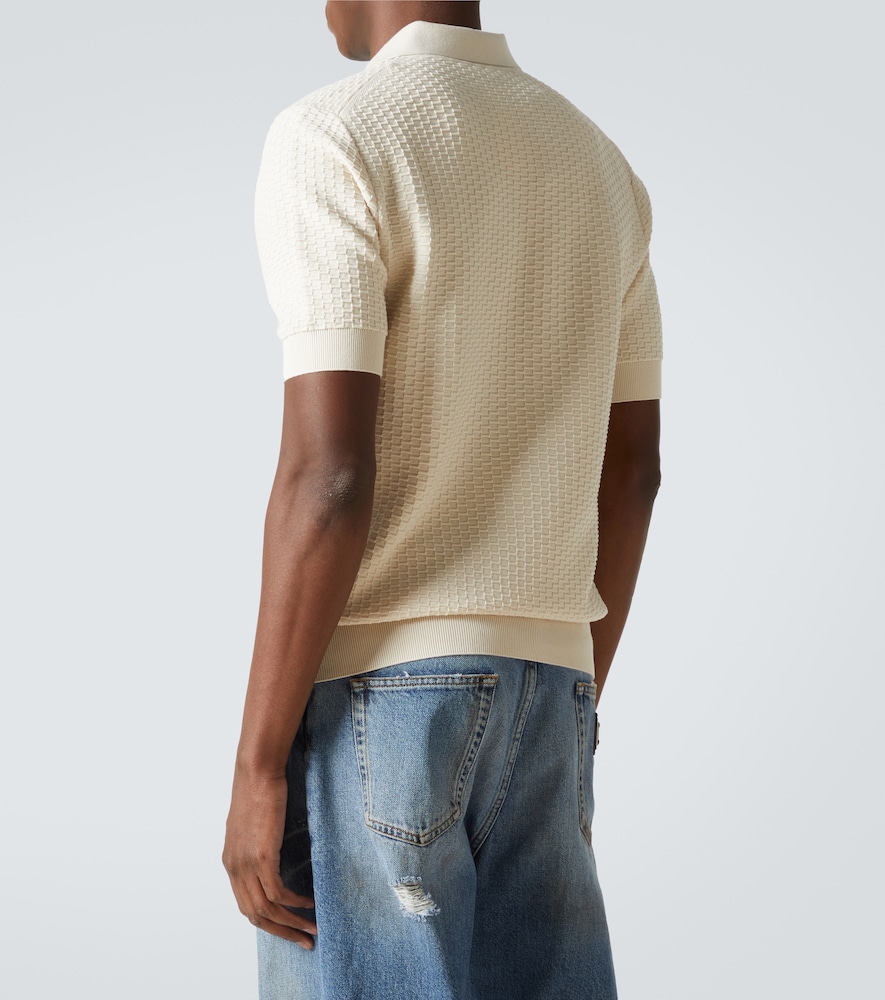 DOLCE & GABBANA DG KNITTED COTTON POLO SHIRT