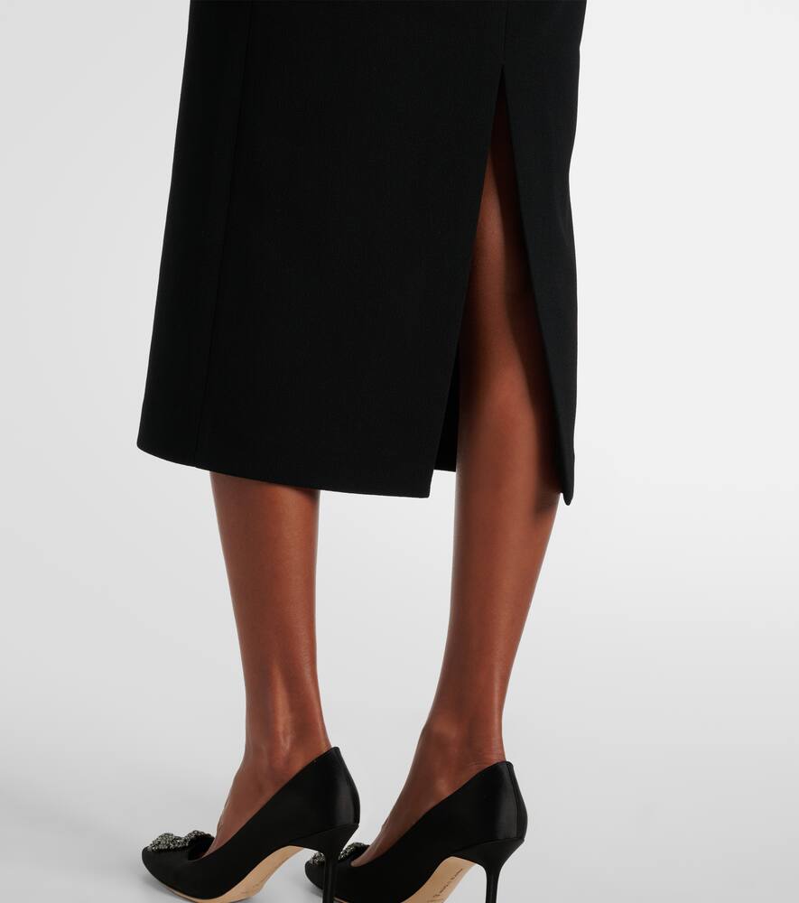 REBECCA VALLANCE ELIANA PUFF-SLEEVE MIDI DRESS