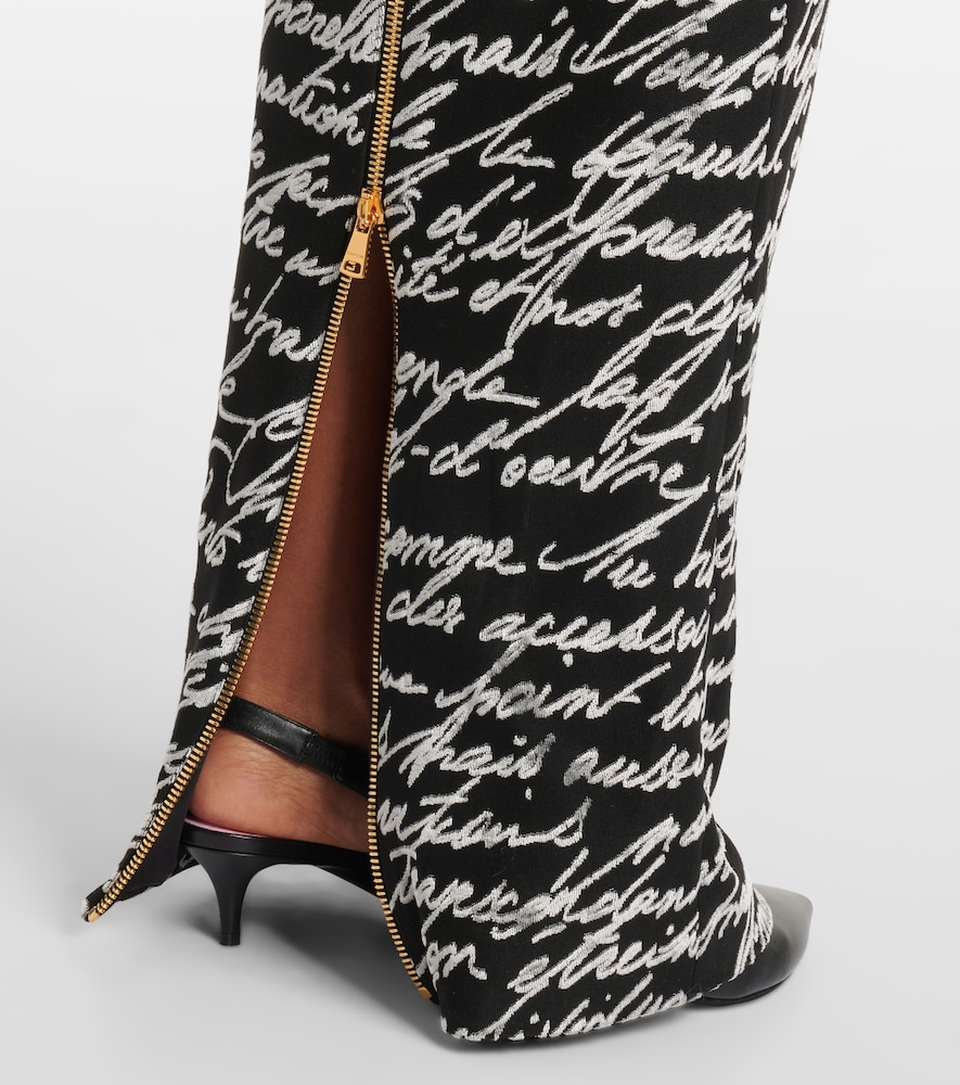  Balmain Balmain Love Letter Jacquard Gown 