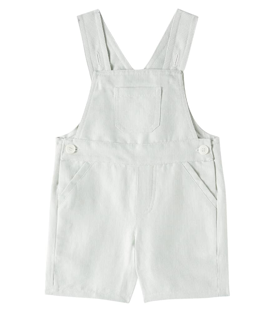 Bonpoint Baby Farell Cotton And Linen Overalls In Grey
