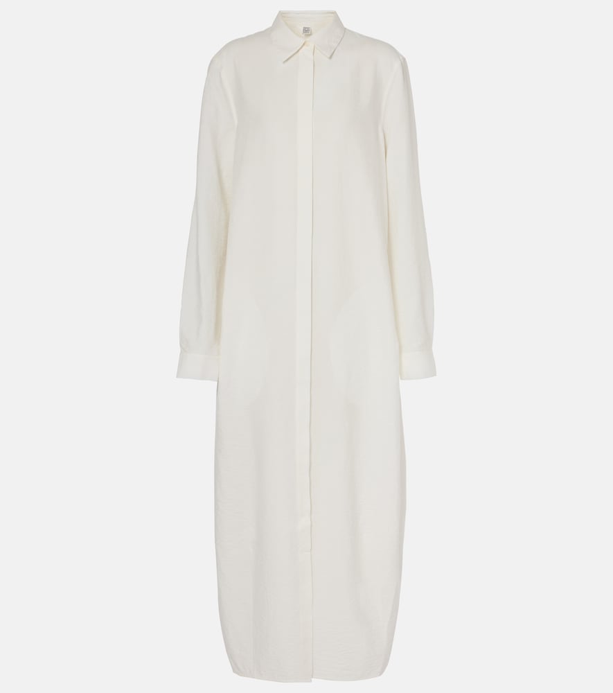 Toteme Robe chemise en soie mélangée