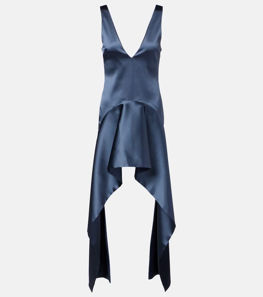 Asymmetric draped minidress