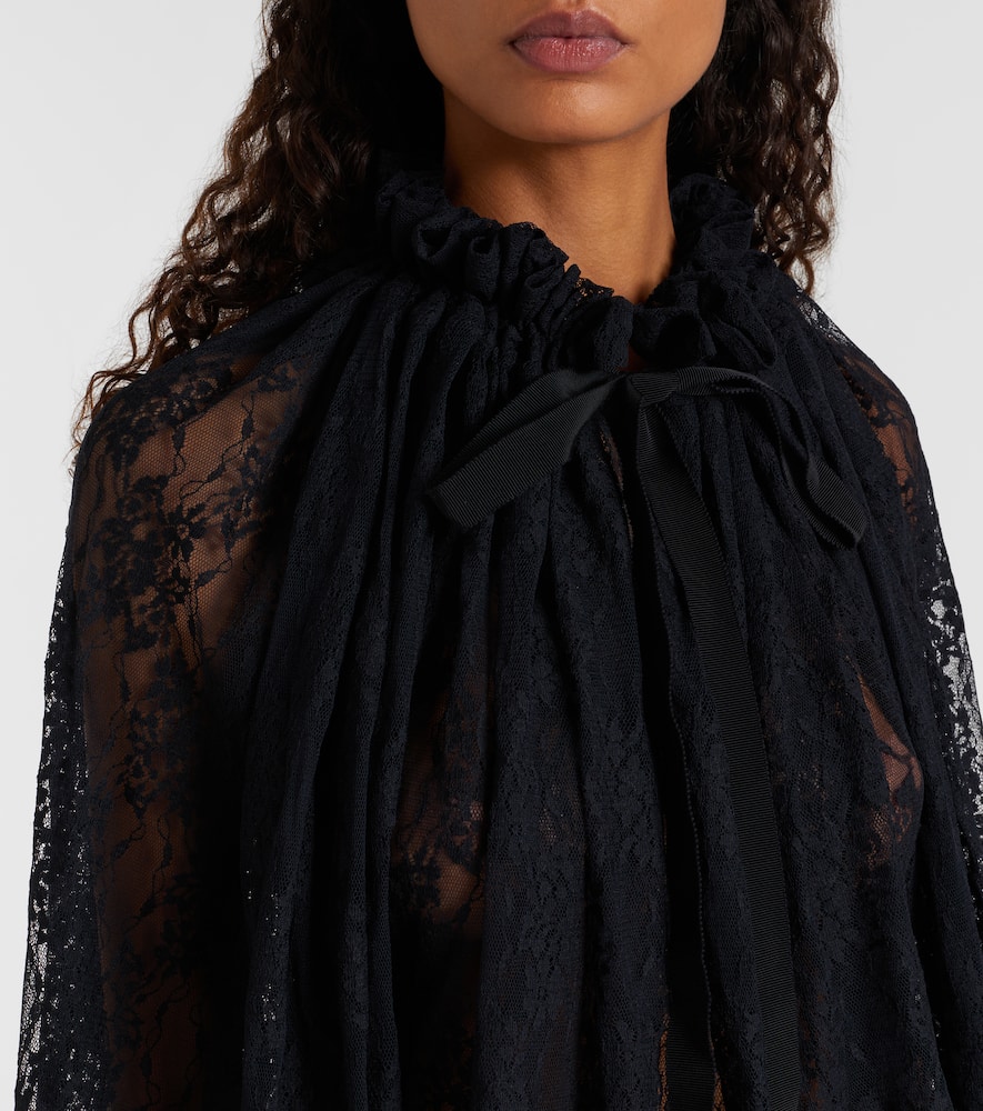 Patou Floral Lace Blouse In Black