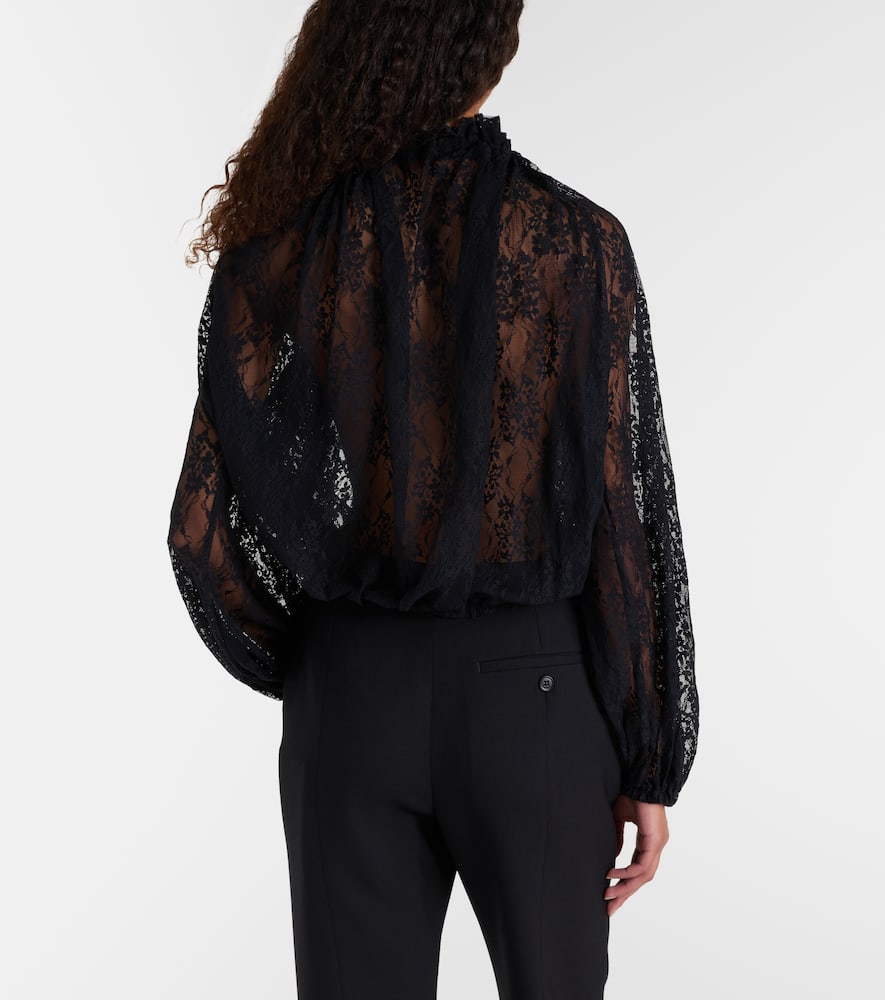 Patou Floral Lace Blouse In Black