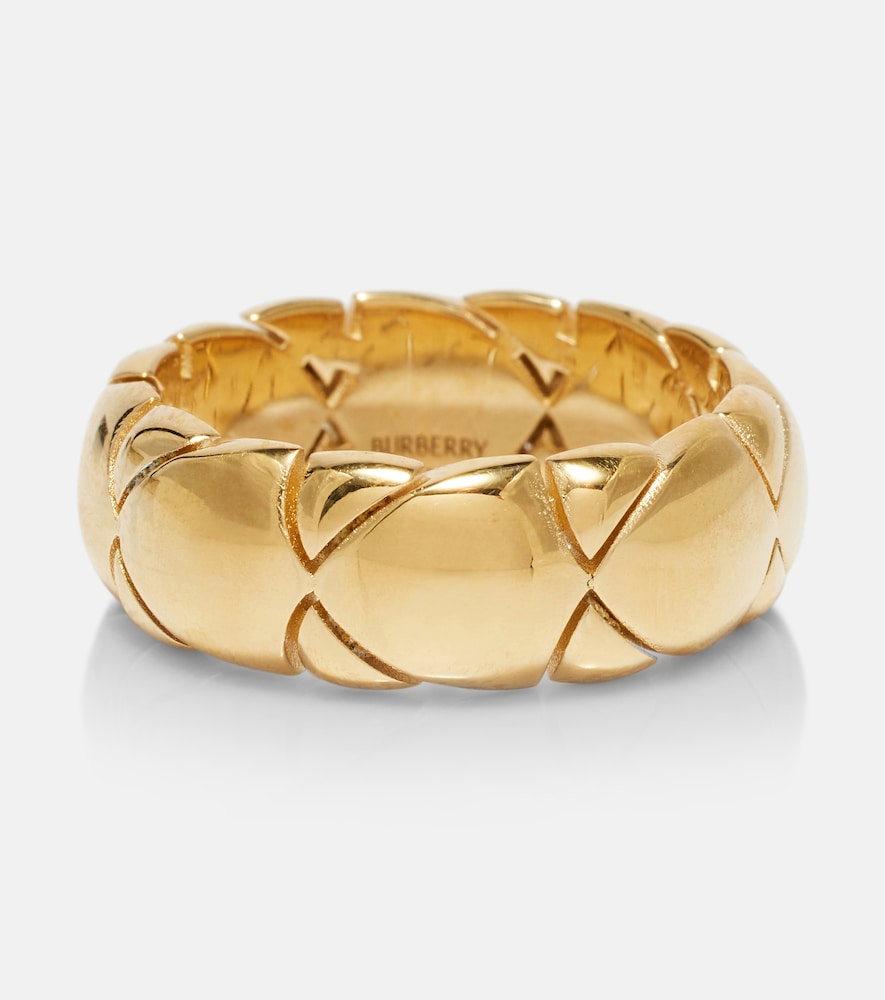 Burberry Shield Segment gold-plated sterling silver ring