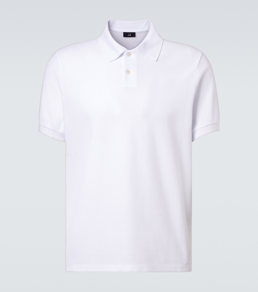 Logo embroidered cotton piqué polo shirt