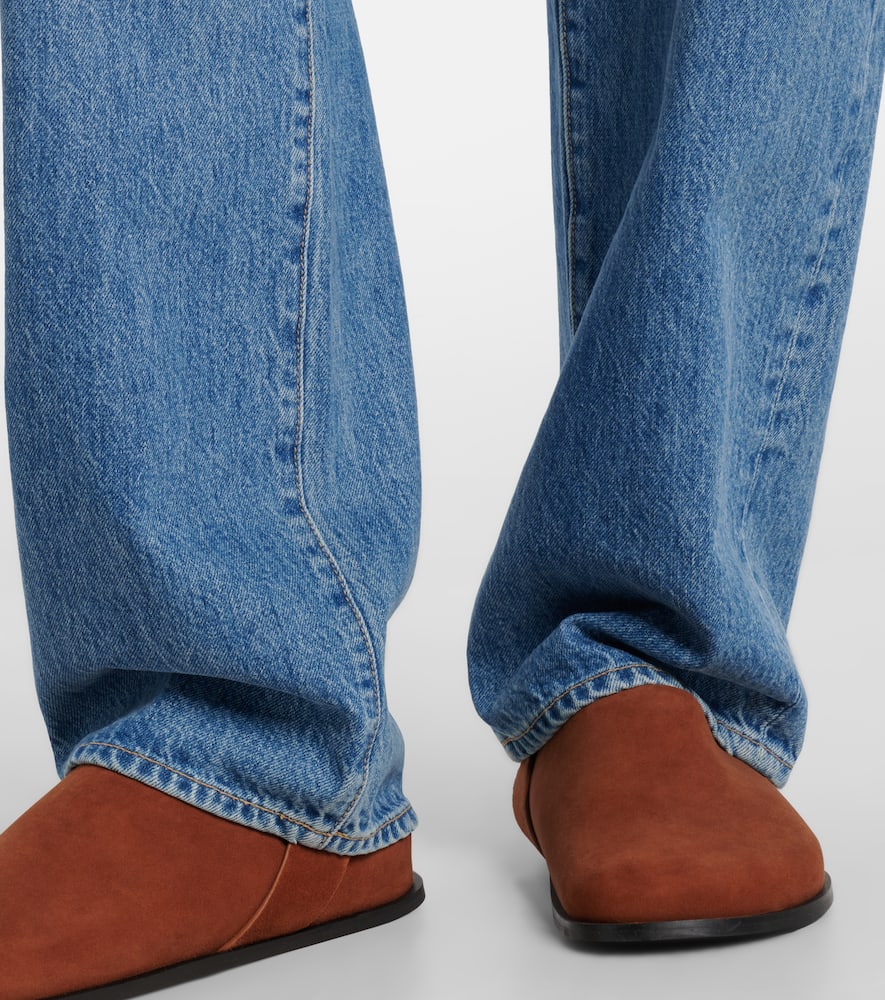 Slvrlake Hailey Belted Mid-rise Barrel-leg Jeans In Blue