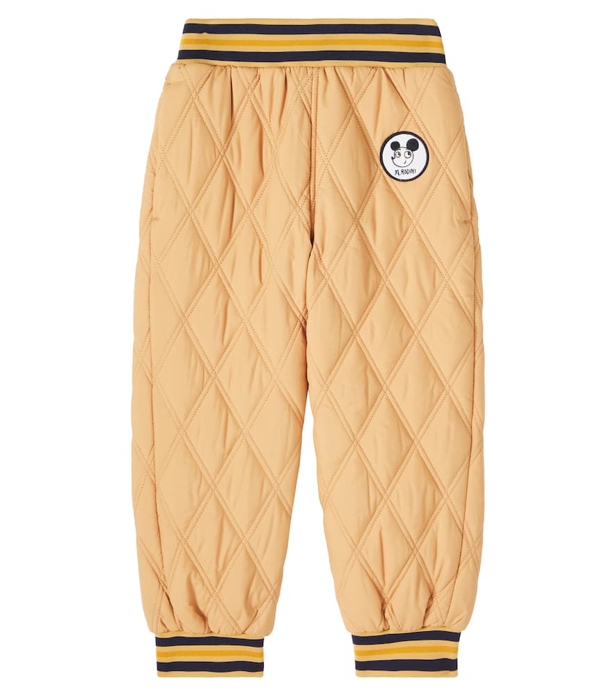 Mini Rodini Patch-appliqué Quilted Sweatpants In Neutral