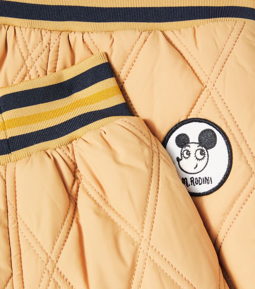 Mini Rodini Patch-appliqué Quilted Sweatpants In Neutral