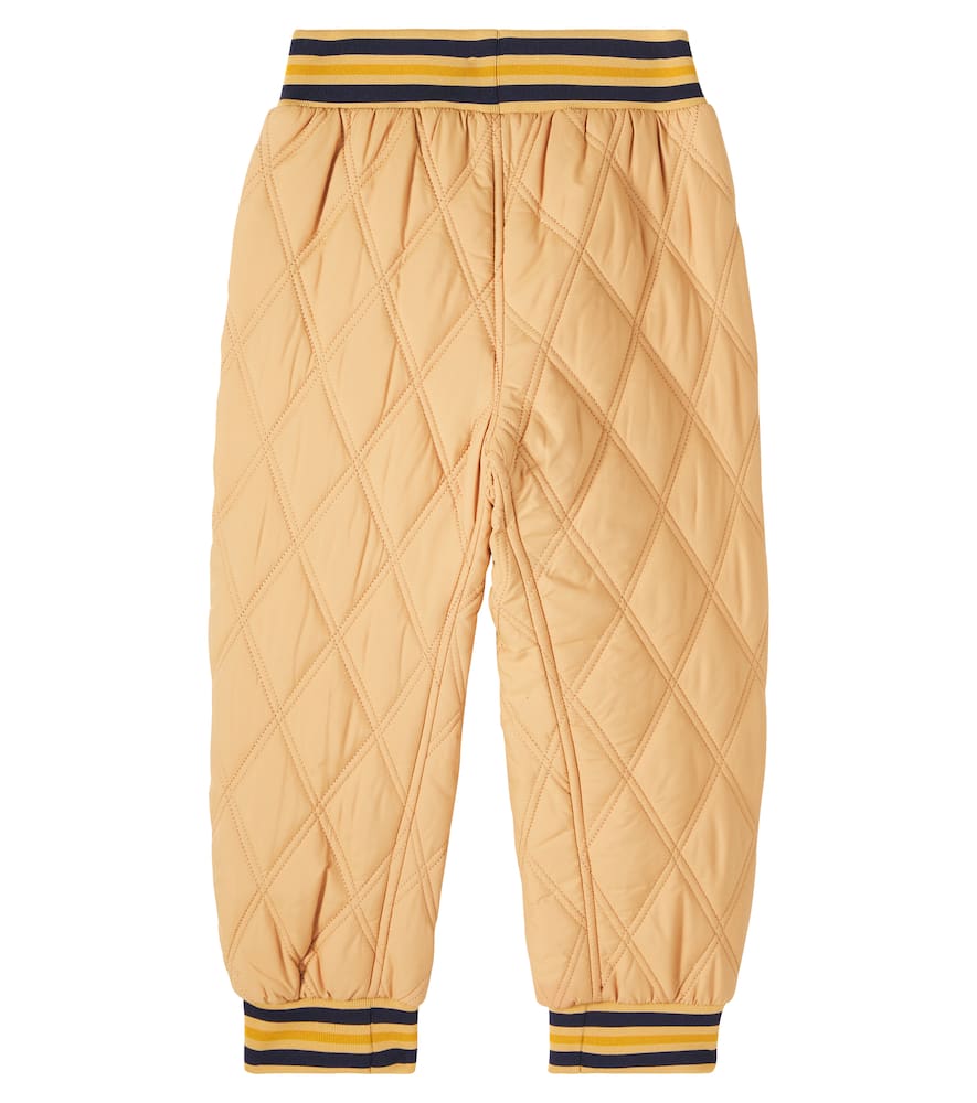 Mini Rodini Patch-appliqué Quilted Sweatpants In Neutral