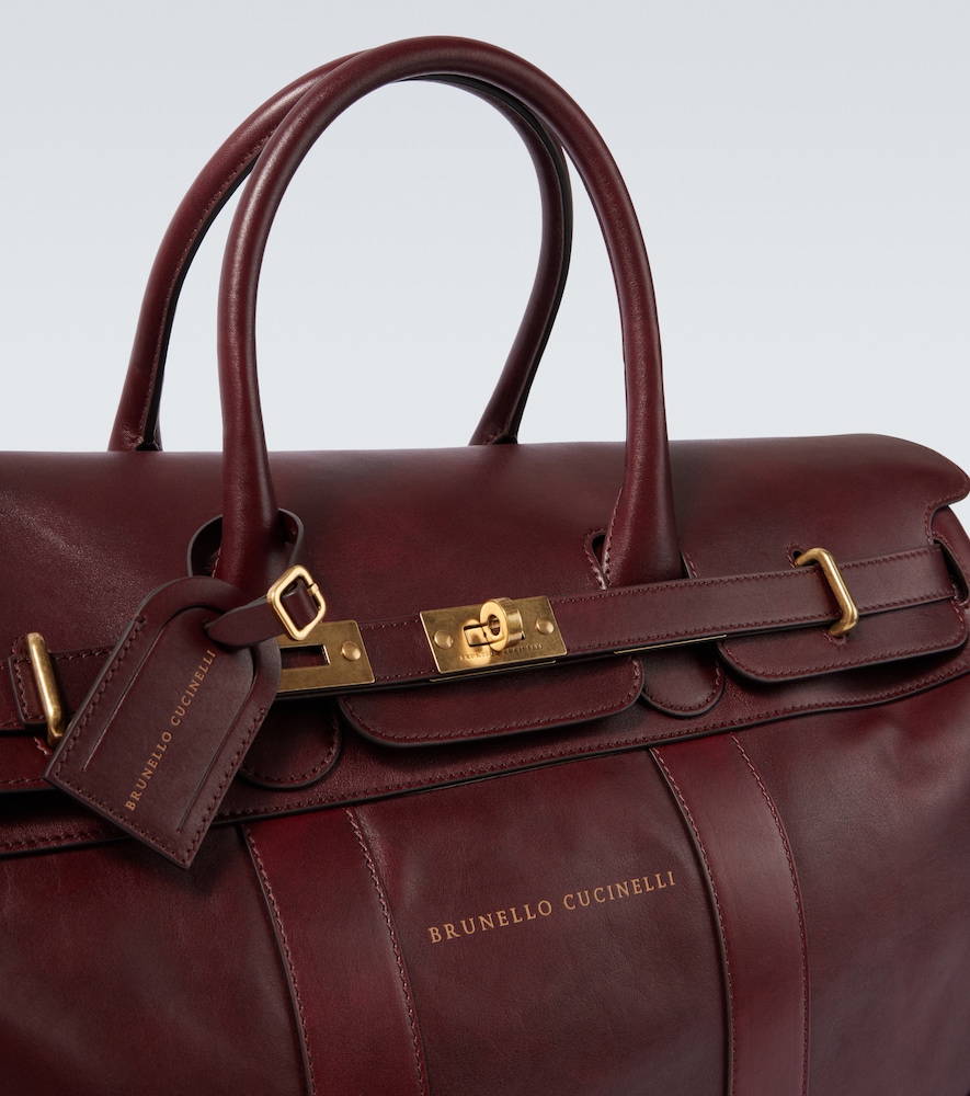  Brunello Cucinelli Brunello Cucinelli Leather Duffel Bag 