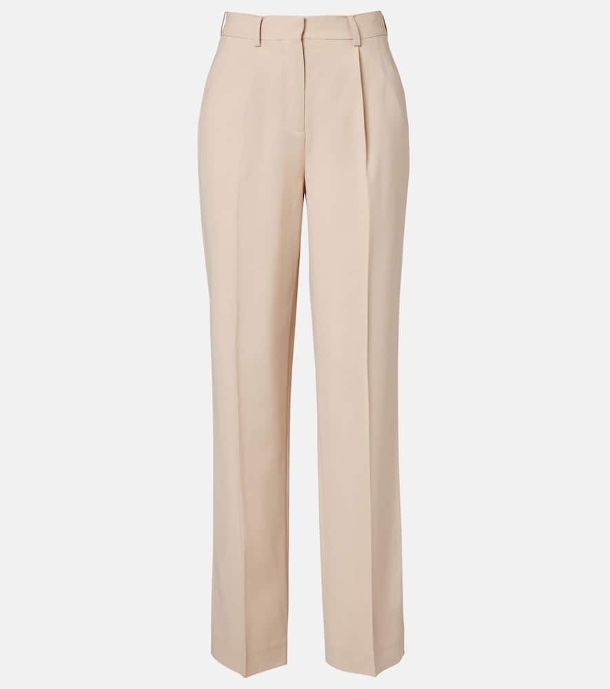 Aya Muse Soli High-rise Straight Pants In Neutral