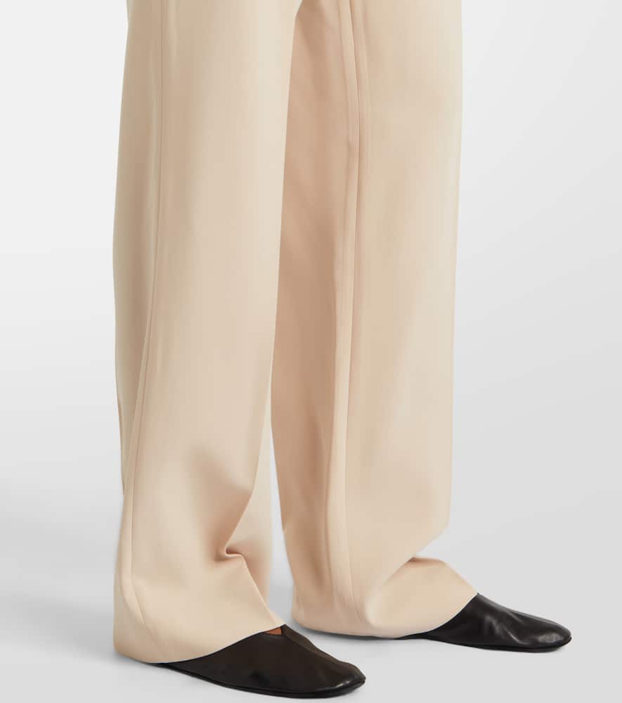 Aya Muse Soli High-rise Straight Pants In Neutral