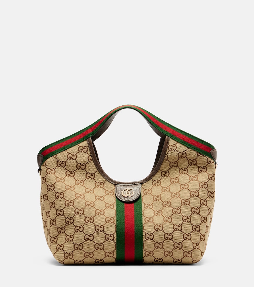 Gucci Giglio Gg Canvas Small Tote Bag In Sand