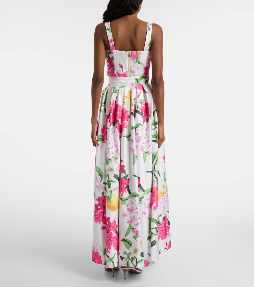 Leo Lin Reinette Floral Maxi Skirt In Multi