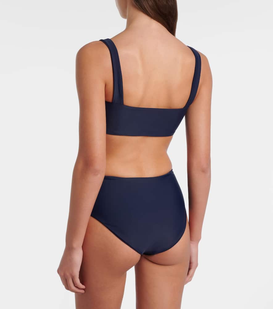 Jade Swim Bound High-rise Bikini Bottoms In Blue