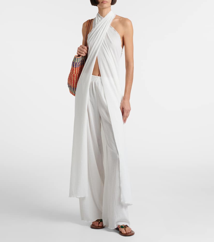 Jade Swim Mika High-rise Straight Pants In White