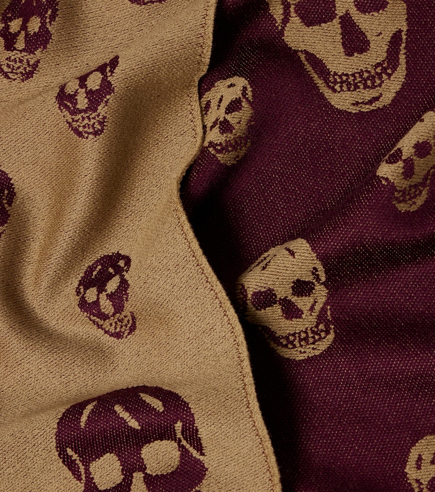  Mcqueen Mcqueen Schal Skull Aus Woll-jacquard 