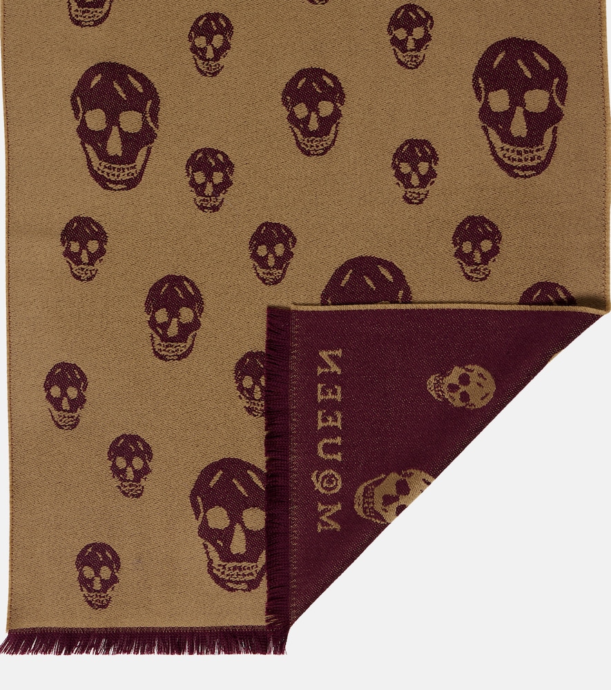  Mcqueen Mcqueen Schal Skull Aus Woll-jacquard 