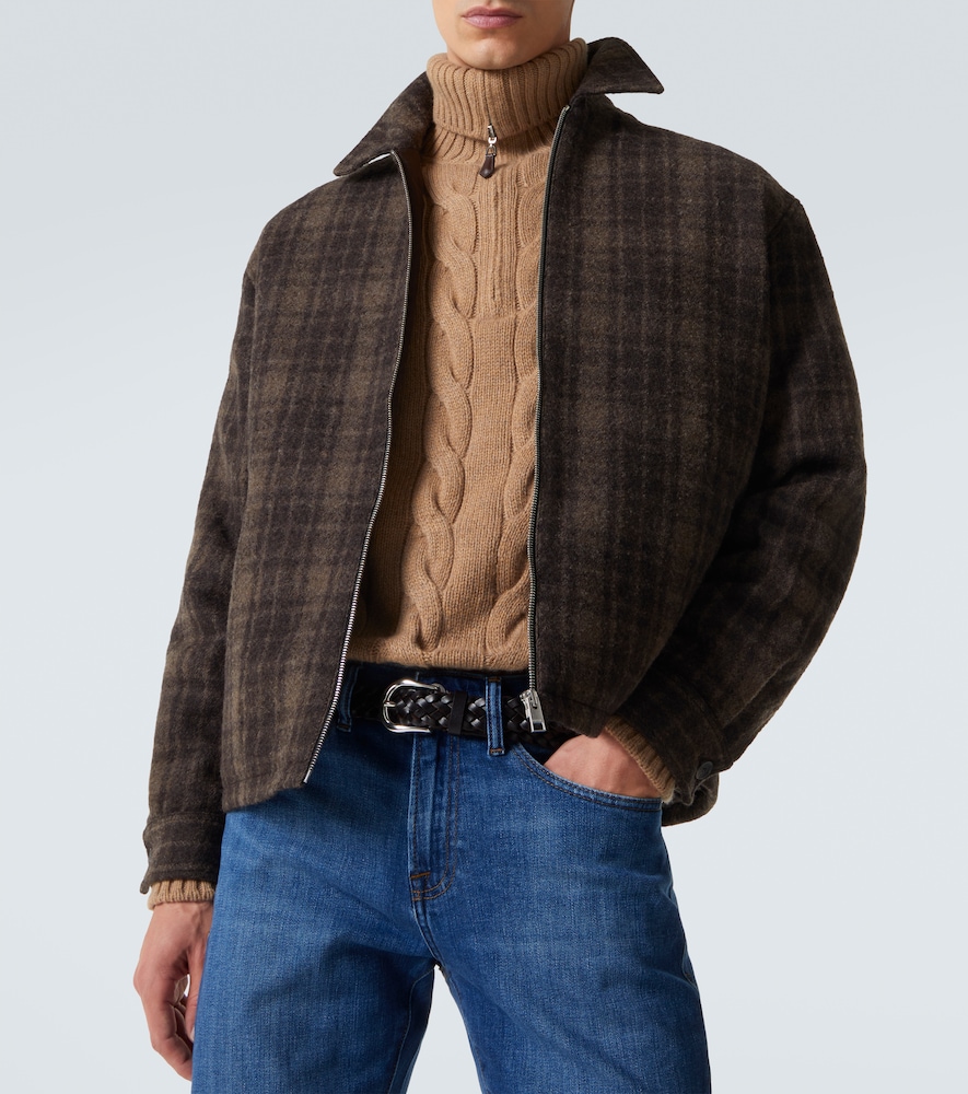  Frame Frame Checked Virgin Wool Blouson Jacket 